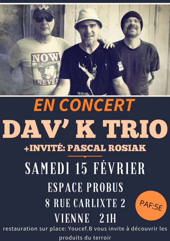 Dav’K Trio concert Vienne